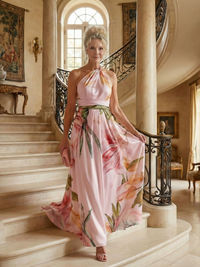 Amiel | Abito Maxi con Motivo Floreale