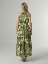 Sylin | Abito Midi con Collo Halter Arricciato