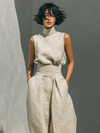 Florine | Pantaloni in Lino Senza Maniche