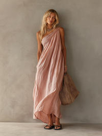 Éliane | Abito Maxi in Lino Monospalla