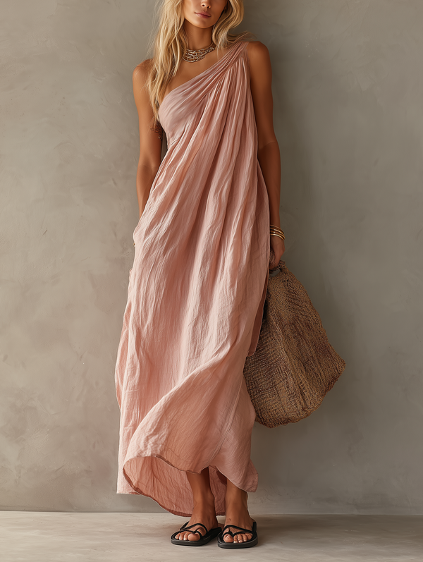 Éliane | Abito Maxi in Lino Monospalla