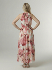 Sylin | Abito Midi con Collo Halter Arricciato