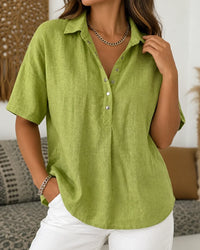 LILY | Blusa in Lino con Bottoni