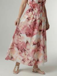 Sylin | Abito Midi con Collo Halter Arricciato