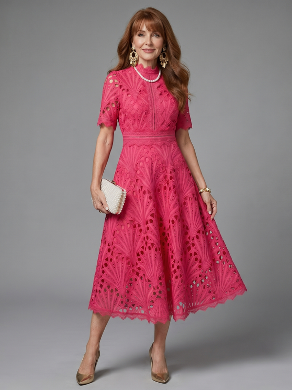Juno | Abito Midi in Pizzo