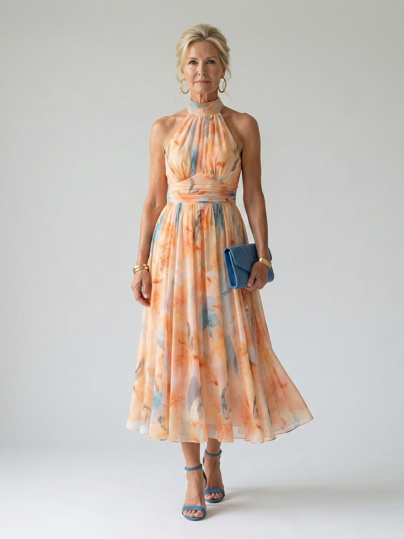 Violet & Grace | Abito Midi con Collo Halter