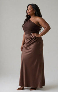 Violet & Grace | Elegante Abito Maxi in Raso