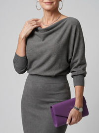 Romy | Abito Midi Drappeggiato