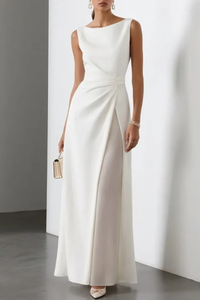 Clarissa | Abito Maxi Senza Maniche Drappeggiato
