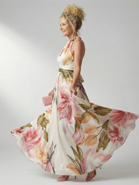 Amiel | Abito Maxi con Motivo Floreale