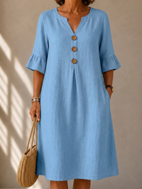 Charlotte | Abito Midi con Bottoni