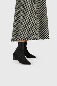 Lyn | Elegante Scarpe con Tacco Nero con Motivo Leopardato