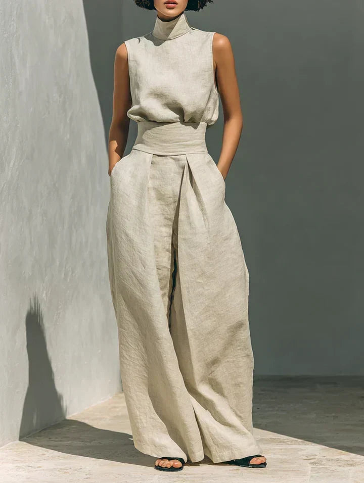 Florine | Pantaloni in Lino Senza Maniche