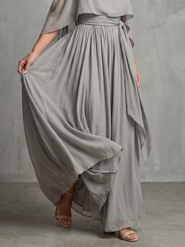 Marisol | Pantaloni con Spalle Scoperte Drappeggiato a Gamba Larga