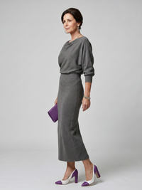 Romy | Abito Midi Drappeggiato