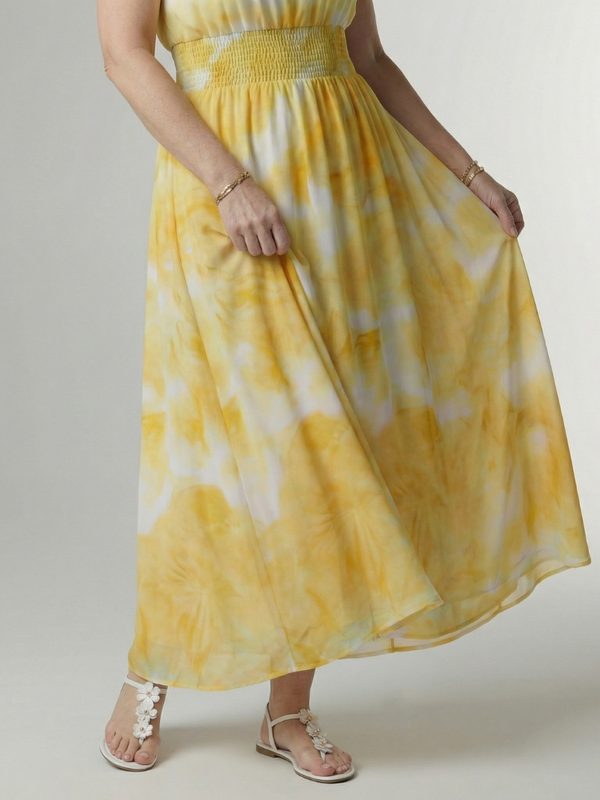 Sylin | Abito Midi con Collo Halter Arricciato