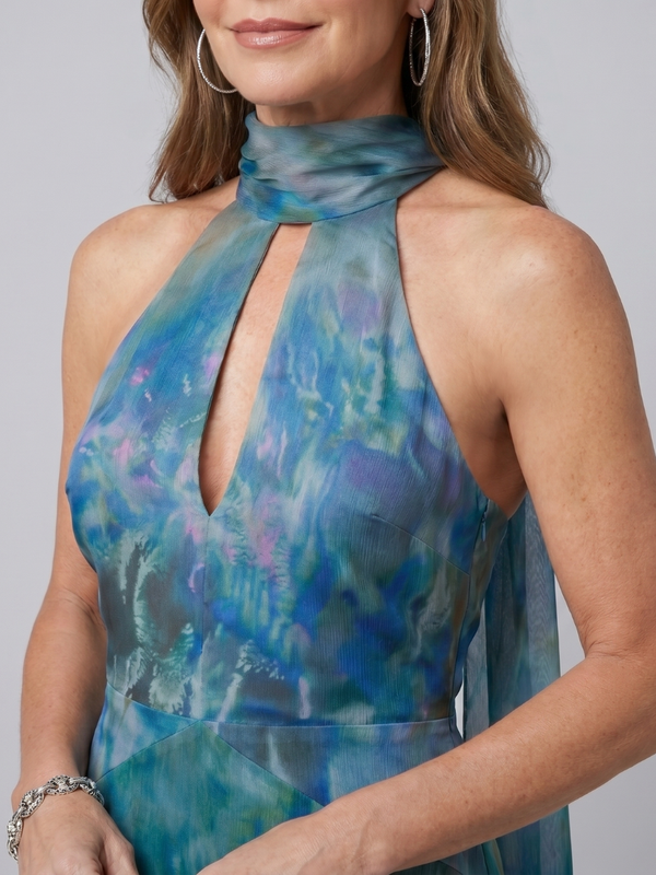 Juniper | Abito Maxi con Collo Halter Senza Maniche