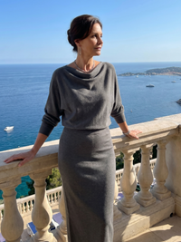 Romy | Abito Midi Drappeggiato
