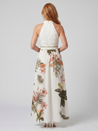 Meadow | Abito Maxi con Collo Halter Drappeggiato