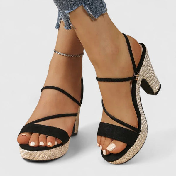 Justyna | Elegante Scarpe con Tacco Nero