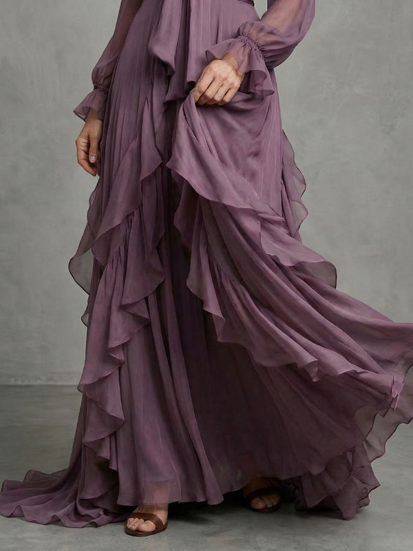 Demetria | Abito Maxi con Volant
