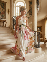 Amiel | Abito Maxi con Motivo Floreale