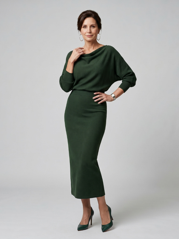 Romy | Abito Midi Drappeggiato