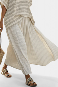 Serena | Pantaloni da Donna in Lino a Righe