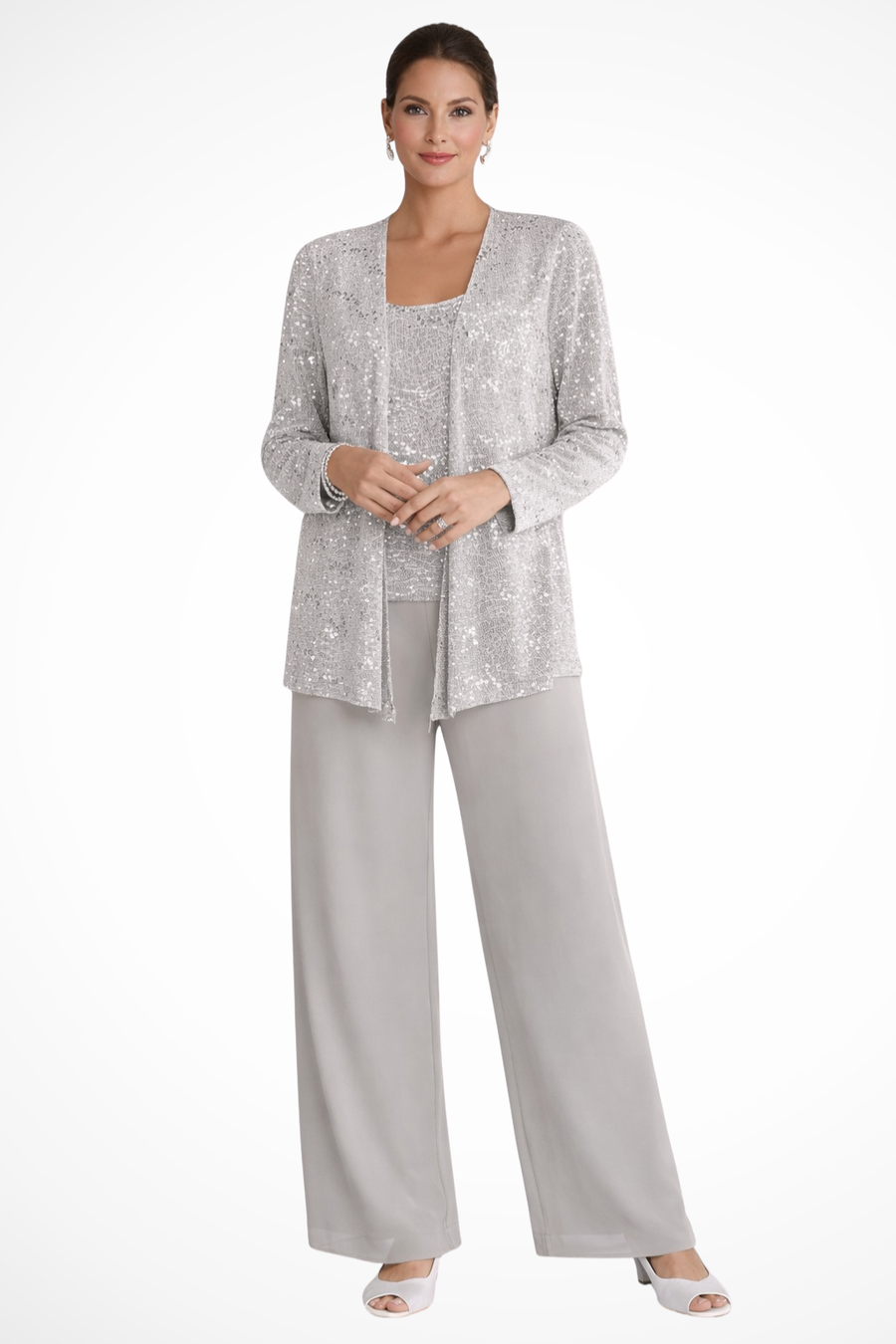 Miriam | Completo Tre Pezzi in Pizzo a Gamba Larga