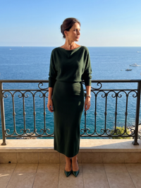 Romy | Abito Midi Drappeggiato