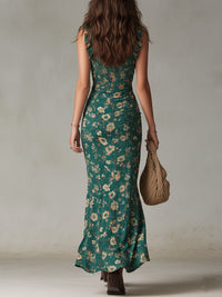 Retrò Boho Abito Maxi con Spacco