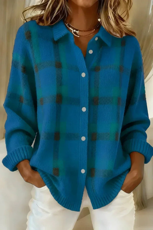 Kelsey | Cardigan in Maglia a Quadri