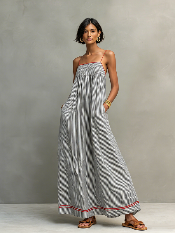 Priscille | Abito Maxi a Righe