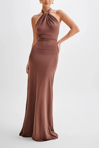 Bronte | Abito Maxi con Collo Halter