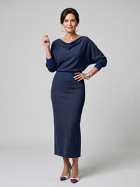 Romy | Abito Midi Drappeggiato