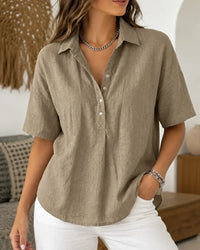 LILY | Blusa in Lino con Bottoni
