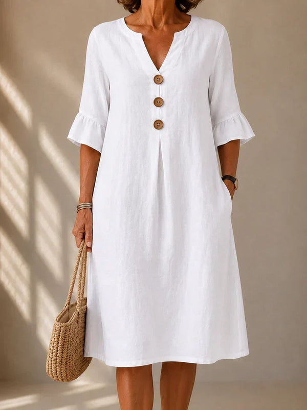Charlotte | Abito Midi con Bottoni