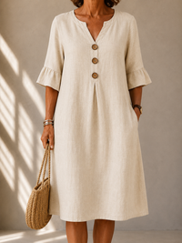 Charlotte | Abito Midi con Bottoni