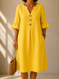 Aveline | Abito Midi con Bottoni