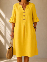 Charlotte | Abito Midi con Bottoni