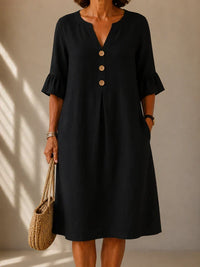 Charlotte | Abito Midi con Bottoni