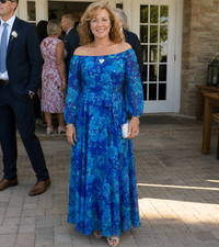 Violet & Grace | Abito Maxi con Motivo Floreale con Spalle Scoperte