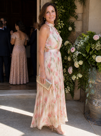 Violet & Grace | Abito Midi con Motivo Floreale con Collo Halter