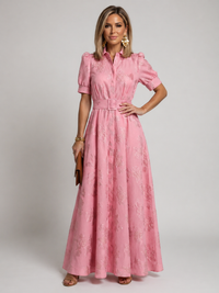 Violet & Grace | Abito Maxi con Motivo Floreale con Cintura