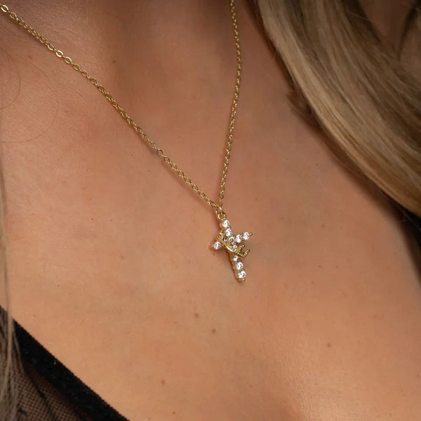 Cross & Crown | Collana Oro