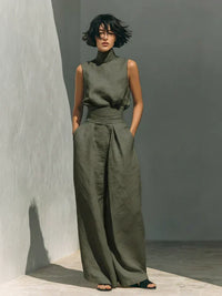 Florine | Pantaloni in Lino Senza Maniche
