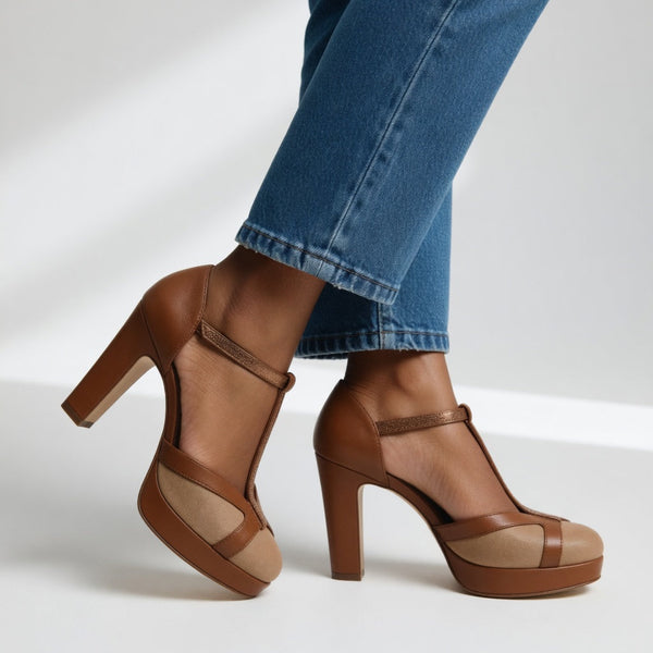 Emily | Scarpe con Tacco Marrone