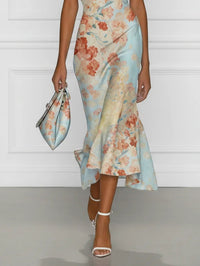 Vittoria | Abito Midi Blu con Motivo Floreale