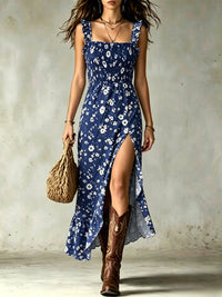 Maxi Floral Dress | Prodotto con Volant con Spacco