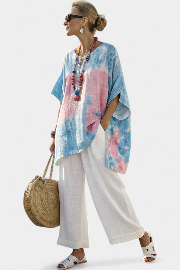 Elisea | Pantaloni da Donna in Lino a Righe
